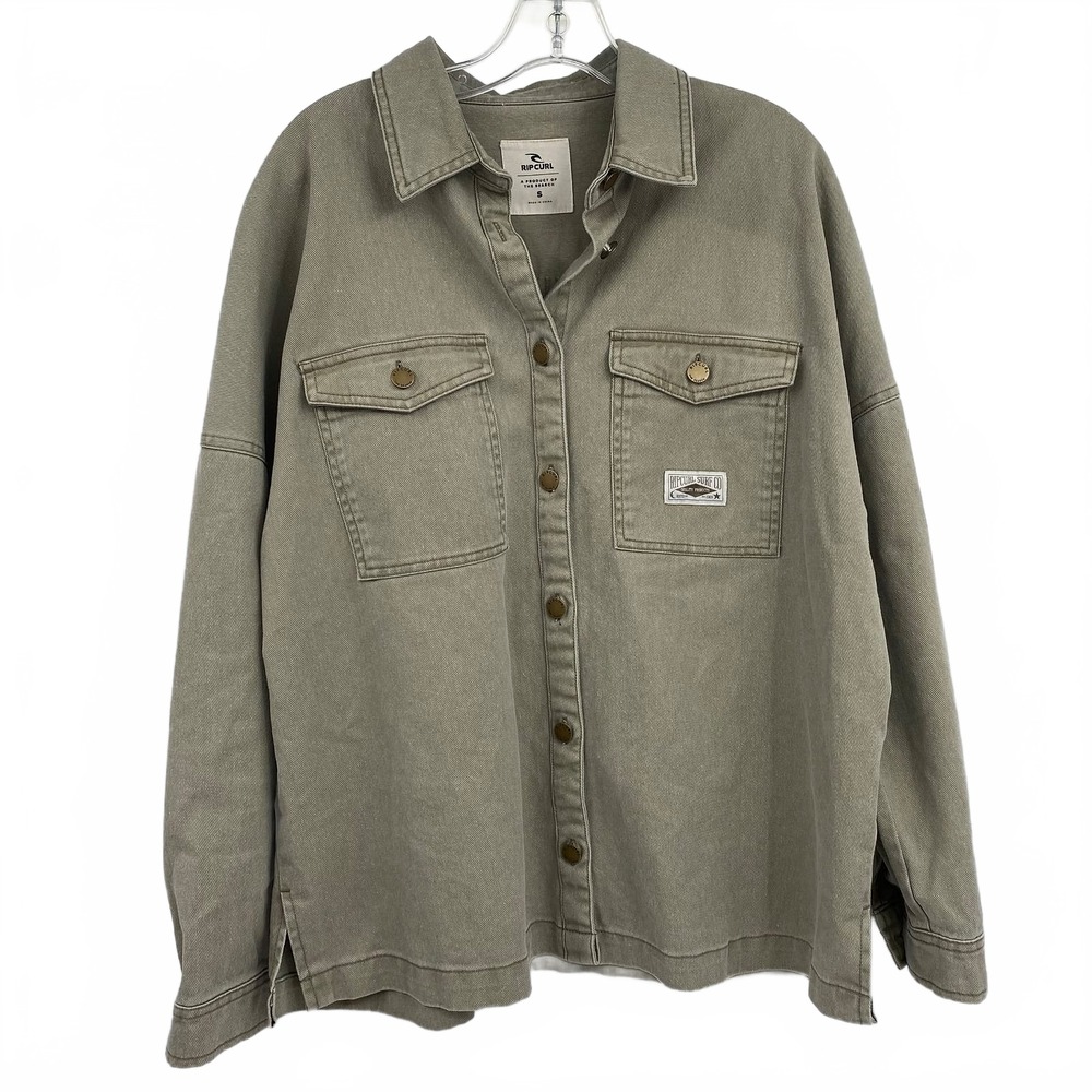 Rip Curl Green San Carlos Jacket | 100% Cotton Regular S (Women)